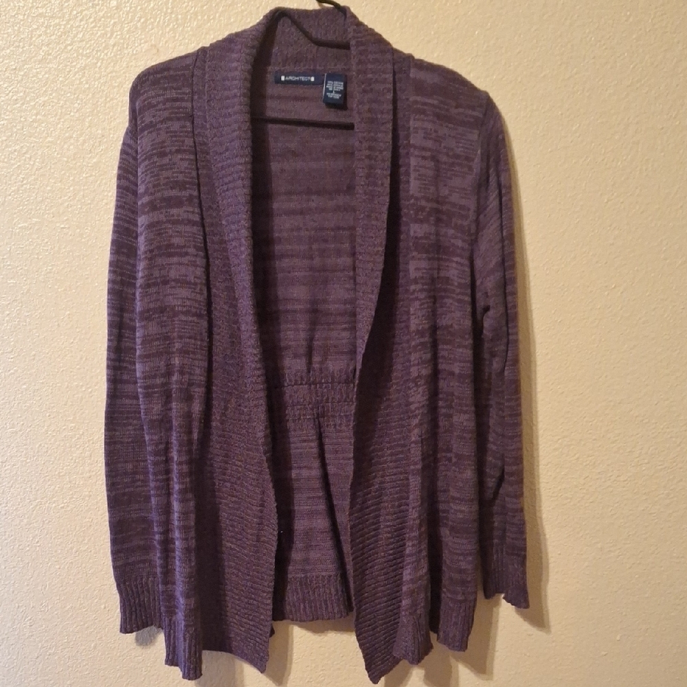 Architect Purple Open-Front Cardigan